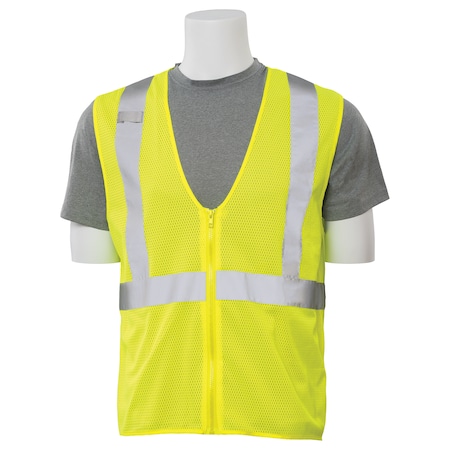 Safety Vest, Economy, Mesh, Class 2, S363, Hi-Viz Lime, MD